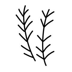 Medical flowers line vector