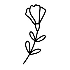 Medical flowers line vector