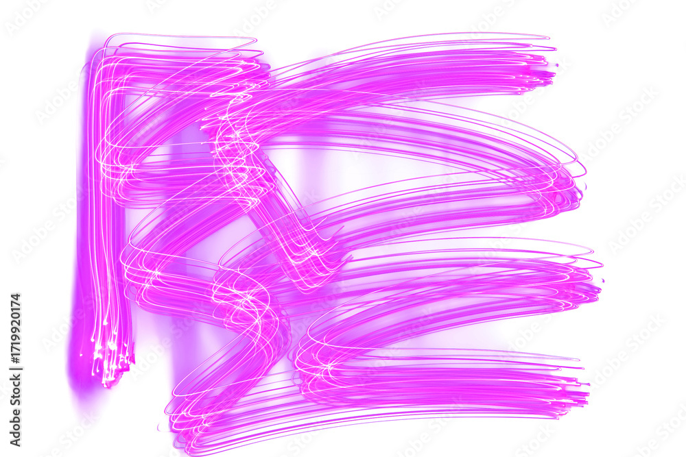 Wall mural abstract pink light overlay effect light trail leak design element isolated on transparent backgroun