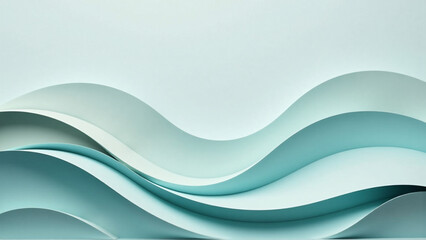 Fototapeta premium Abstract Geometric Horizon Paper Art Background