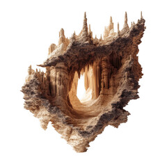 Obraz premium Isolated Stalactite Cave Formation Isolated Stalactite Cave Formation [Transparent Background PNG].