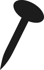 nail silhouette vector illustration on white background