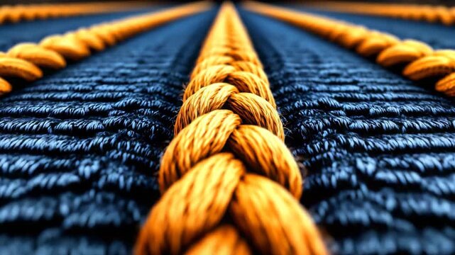 Colorful braided rope pattern creating a striking visual effect on a textured background