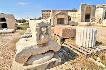 Catacombs of Kom El Shoqafa historical archaeological site located in Alexandria, Egypt