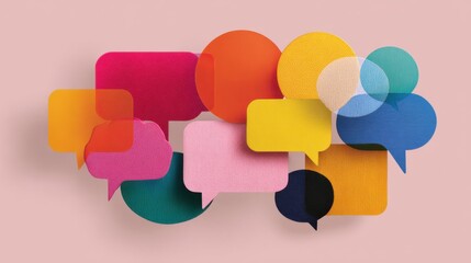 colorful speech bubbles communication concept
