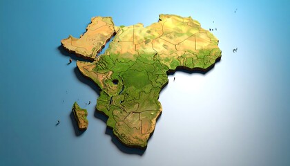3D Relief Map of Africa
