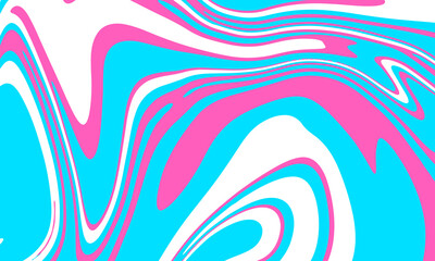 Modern abstract cover design with a bold marble texture. Vector template with a psychedelic pink, cyan, and white pattern for a creative brochure or book