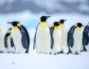Fototapeta premium Emperor penguins on ice