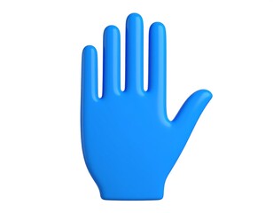 3D Rendered Blue Hand