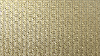 Fototapeta premium Detailed close up view of woven natural fiber texture with golden tones ideal for backgrounds or design elements