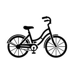 Fototapeta premium A meticulously crafted silhouette of a bicycle, perfect for evoking feelings of adventure, healthy lifestyle and the simple joy of cycling. 