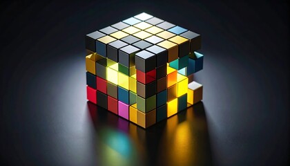 3D rendered colorful cube
