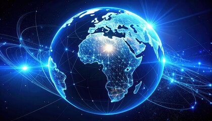 Global network earth illustration