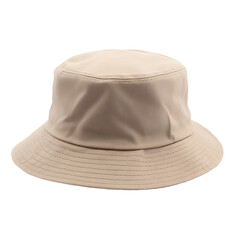 Khaki bucket hat isolated on transparent background, perfect for summer adventures isolated on background (PNG)