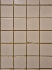white tile ceramics of a bathroom wall. Building materials