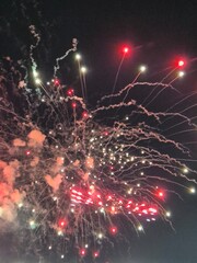 colorful fireworks in the sky