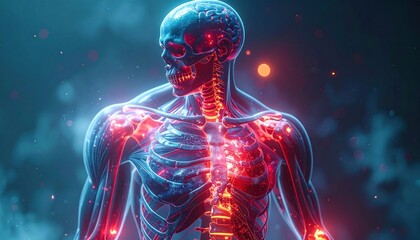 Human skeleton anatomy illustration