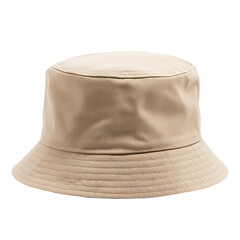 Khaki bucket hat isolated on transparent background, perfect for summer adventures isolated on background (PNG)