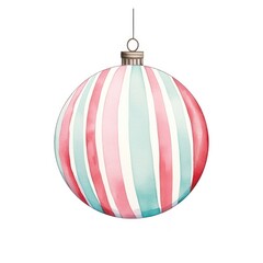PNG Christmas ornament bauble striped celebration accessories.