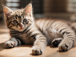 Fototapeta premium Golden Sunbeam Kitten