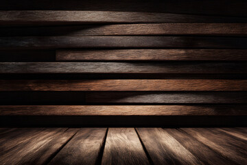 old wooden room Rustic Dark Wooden Background with Horizontal Strips