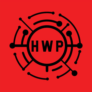 HWP letter design. HWP letter technology logo design. HWP Monogram logo design for an entrepreneur and business