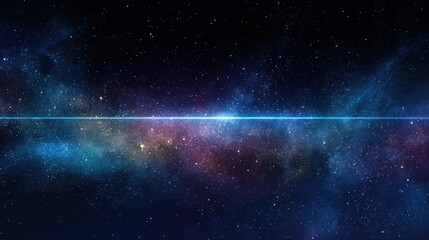 cosmic light streak across nebula