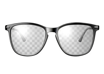 Framed Clear Lens Eyeglasses with Transparent Background spectacles optical isolated on a transparent background