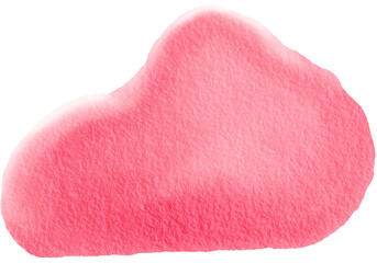 Red Watercolor Stain Paper Texture PNG Element  On Transparent background