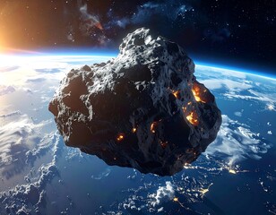 Asteroid approaching Earth