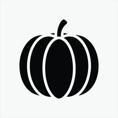 pumpkin icon silhoutte vector style with white background
