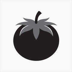 tomato icon silhoutte vector style with white background