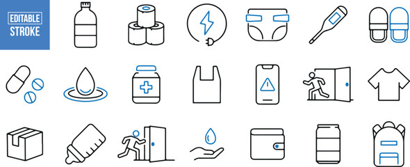 shopping bag line icons, package box outline, ecommerce minimal icons, store bag doodle, delivery pack symbols, parcel outline icons, minimal retail artwork, grocery bag icon set, UX checkout line ico