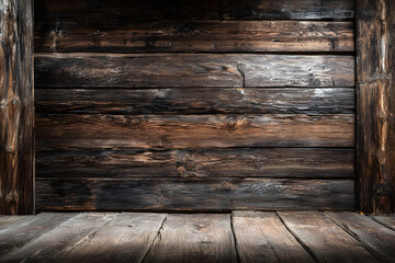 old wooden wall Rustic Wooden Wall in Dark Brown Shades for Product Photography