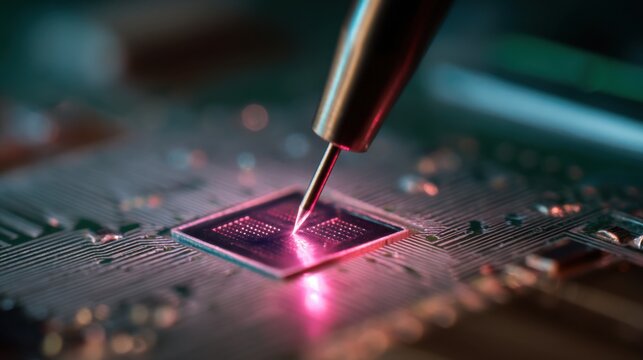 precise laser microchip repair process - Powered by Adobe