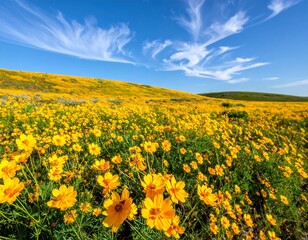 Obraz premium Beautiful Yellow Flowers in Natural Light