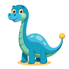 design logo vector icon illustration cartoon brontosaurus