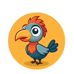 design logo vector icon illustration cartoon bird dodo