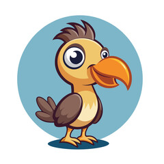 design logo vector icon illustration cartoon bird dodo