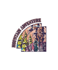Mountain Adventure T-shirt Design