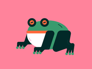 Halloween Frog Illustration. Frog Character. Cute Halloween frog Illustration