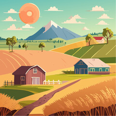 Modern vector infographic of ruminant feed sources from plants- forage, legumes, crop residu