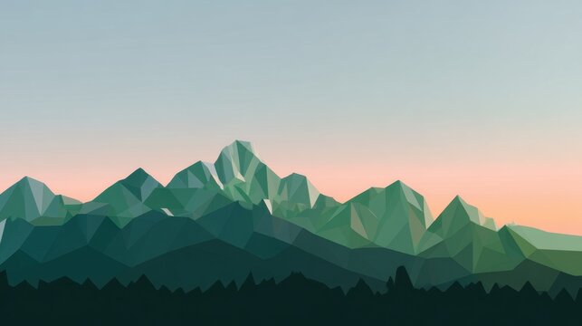 Vector background illustration, mountains wallpaper landscape