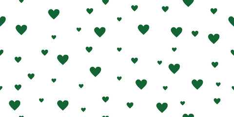 Pattern-heart Green-White-background