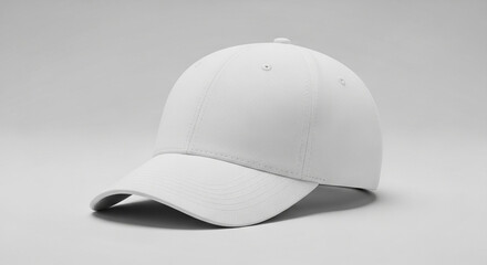 Fototapeta premium Blank White Baseball Cap Mockup Perfect for Branding and Design
