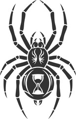 Black widow spider vector logo silhouette