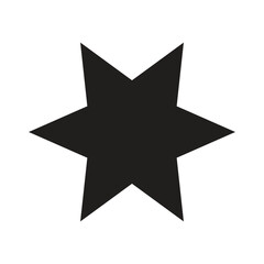 black star on white background