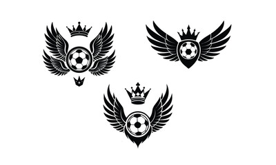 Soccer Ball with Wings Emblem