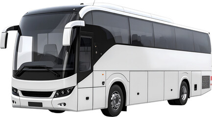 Tour Bus 3D PNG Transparent Background