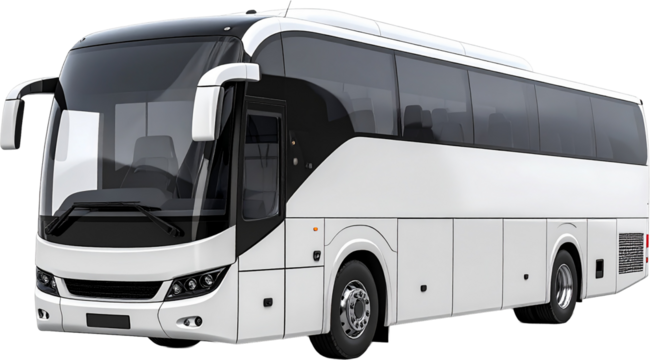 Tour Bus 3D PNG Transparent Background